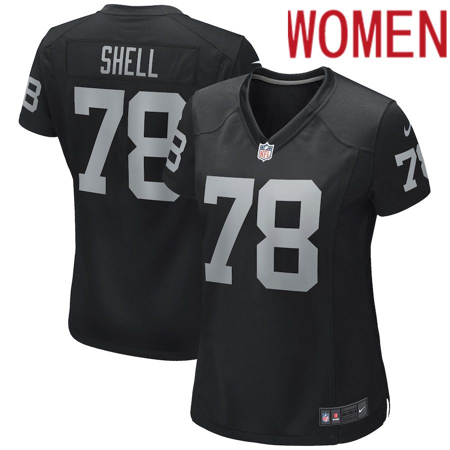 Women Oakland Raiders #78 Art Shell Nike Black Game Retired Player NFL Jersey